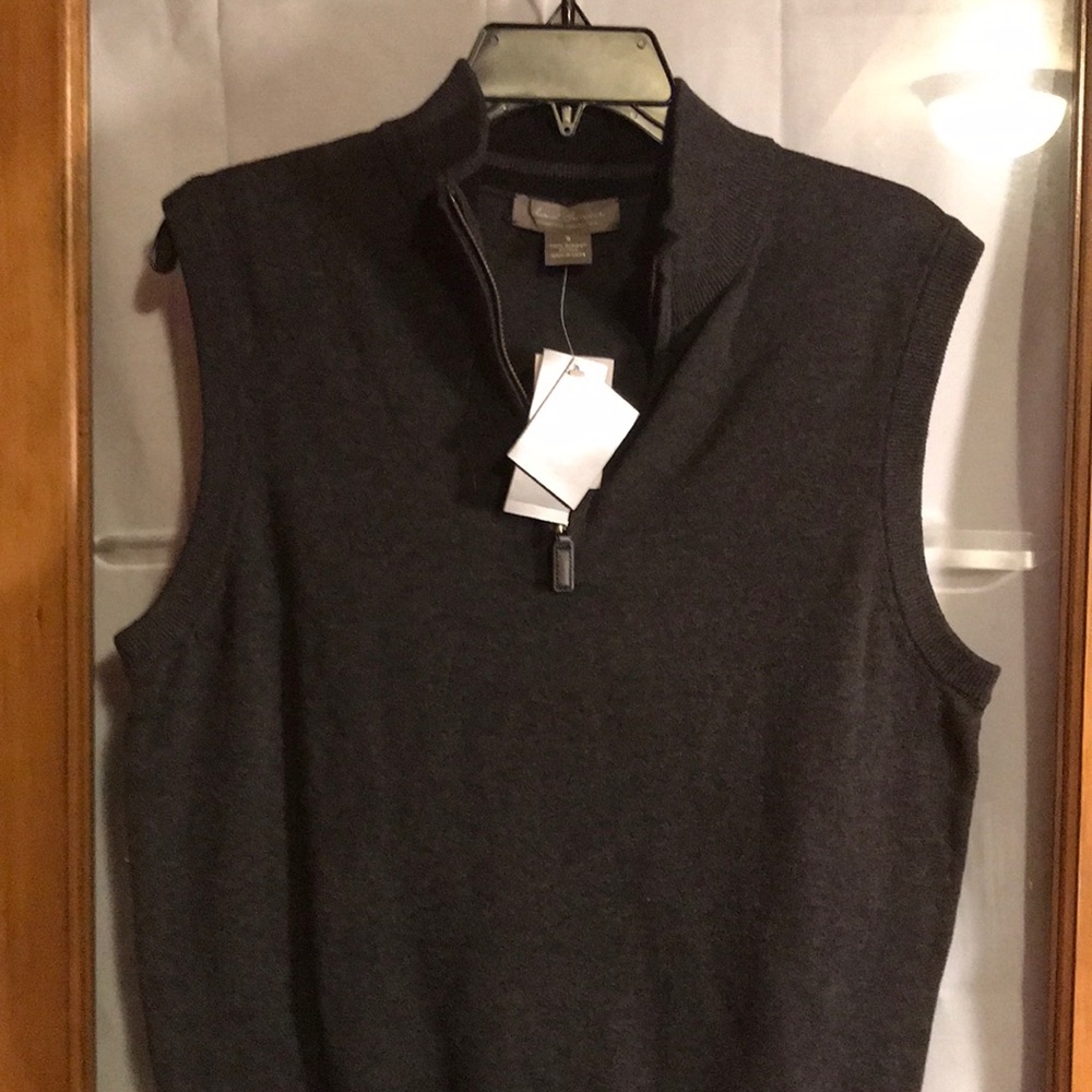 NWT DANIEL CREMIEUX ZIP UP SWEATER VEST